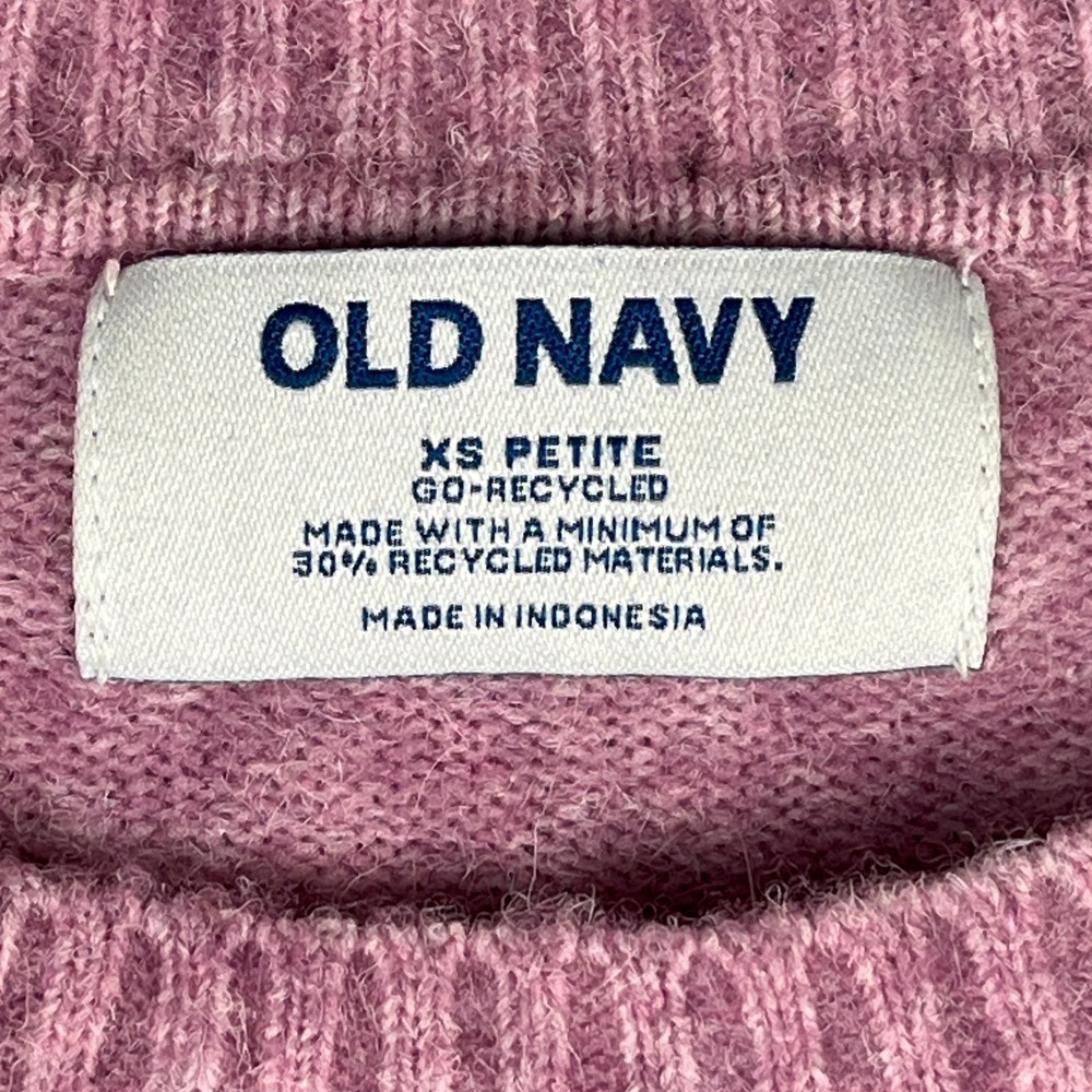 Old Navy Womens XS Petite Pink Gradient Ombre Pullover Crew Neck Knit Sweater - Picture 2 of 14